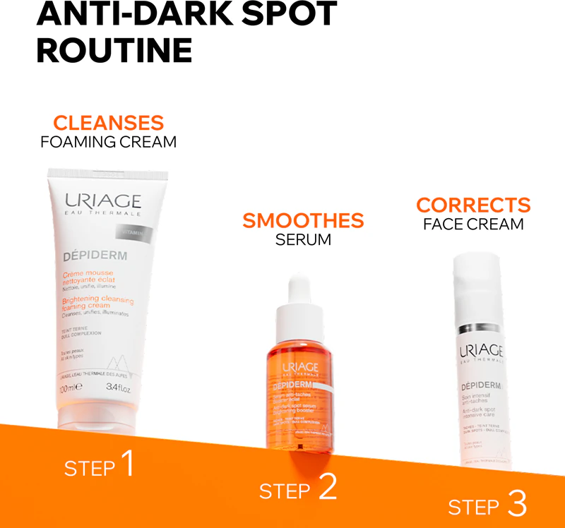Uriage Dépiderm Anti-Dark Spot Brightening Booster Serum Rozjasňujúce sérum na zafarbenie pleti s rozjasňujúcim účinkom