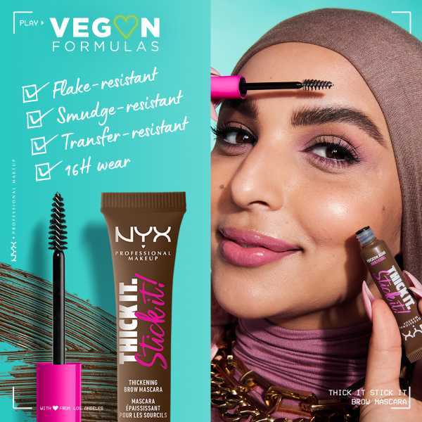 NYX Professional Makeup Augenbrauenmascara – Kühles Aschbraun