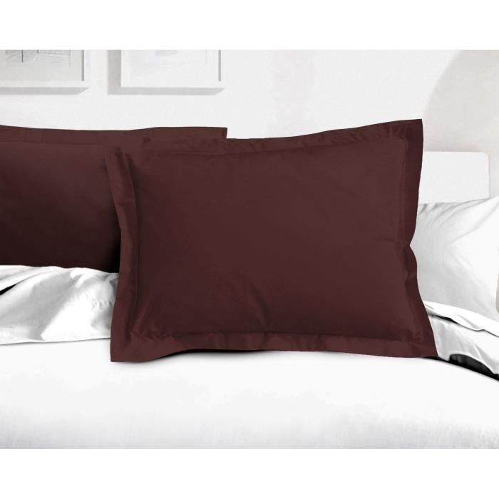 Set di 2 federe - LOVELY HOME - LH71587 - 50 x 70 cm - Marrone