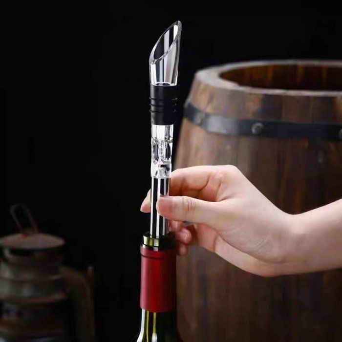 Enfriador de vino - enfriador de botellas de vino - enfriador de vino de acero inoxidable - decantador de vino con varilla