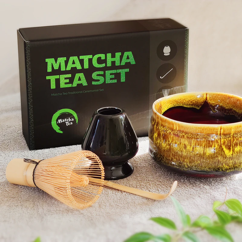 Conjunto de chá Matcha Profi Akeno, kit de presente para preparar a bebida.