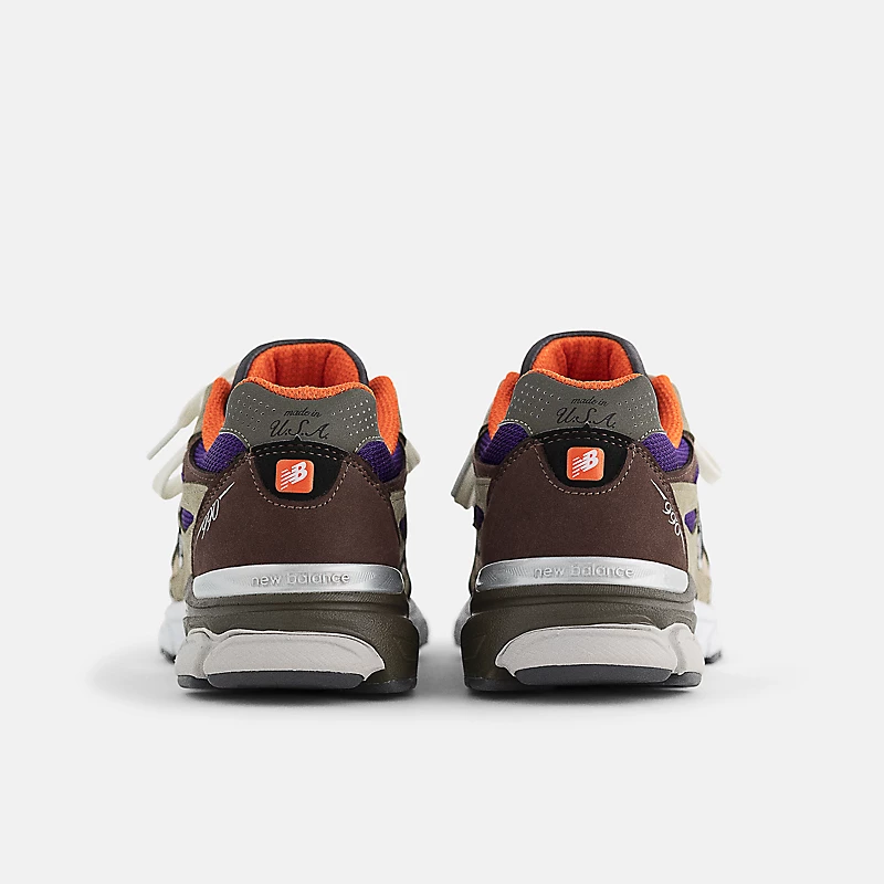 Męskie buty MADE in USA 990v3 - jasnobrązowe z niebieskim
