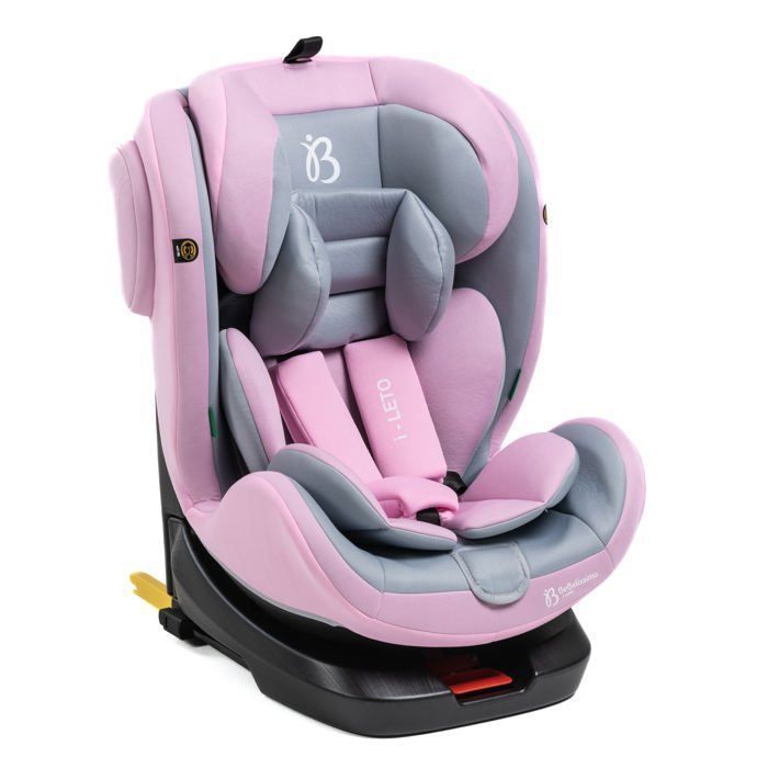 BEBELISSIMO – Isofix-Autositz – 360° drehbar – 40–150 cm – 0–36 kg – i-Size – Leto – rosa – Seitenaufprallschutz