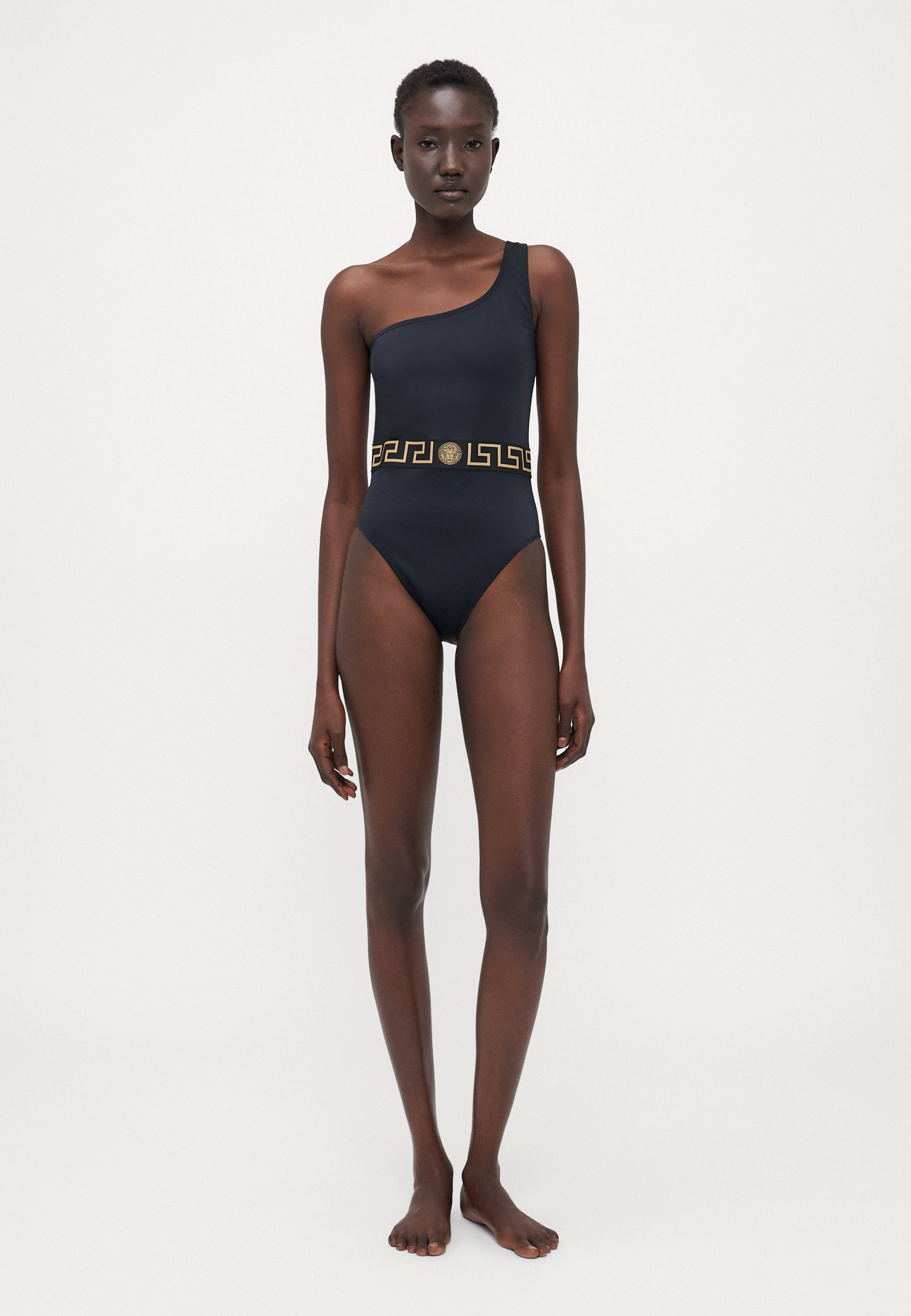 Versace SWIM ONE PIECE VITA NEW LOGO - Peldkostīms - melns