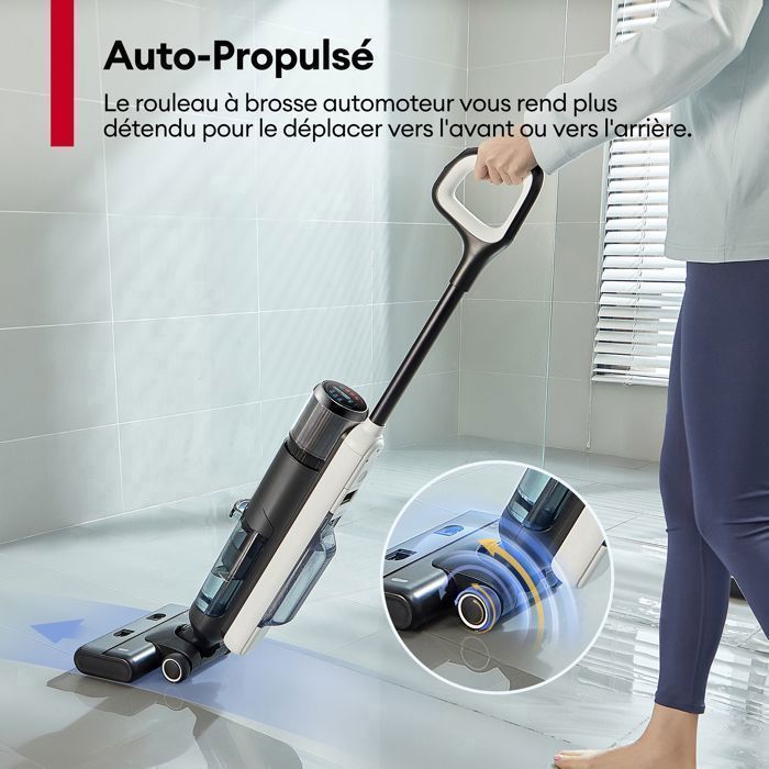 Ultenic AC Elite 3-in-1 Aspirapolvere e lavapavimenti senza fili – Asciutto e bagnato – 50 min – 1,15 L – Pavimenti duri e vinile – Sporco appiccicoso