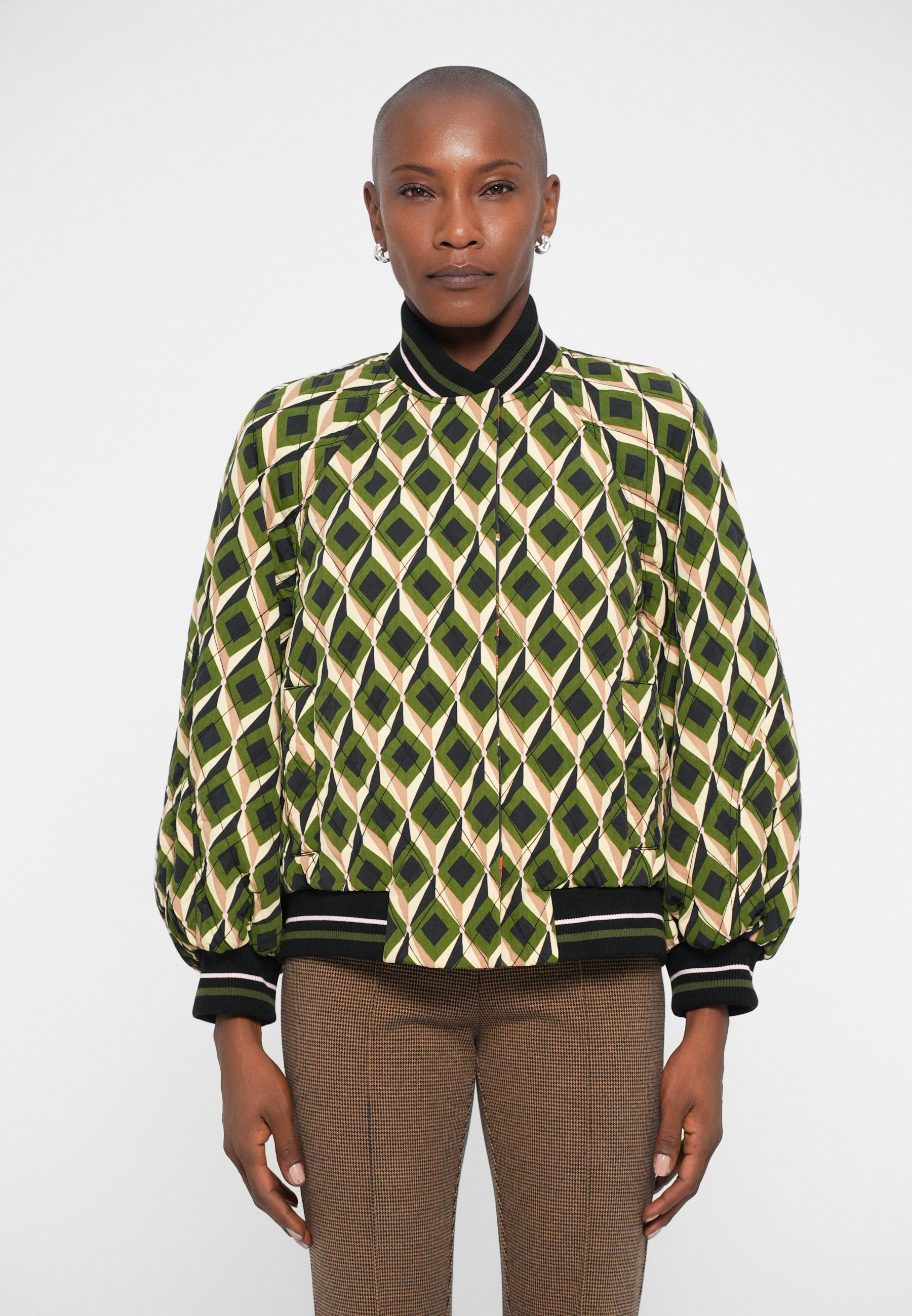 Diane von Furstenberg SALMA JACKET - Bomberjack - venice geo moss/serenissima zwart