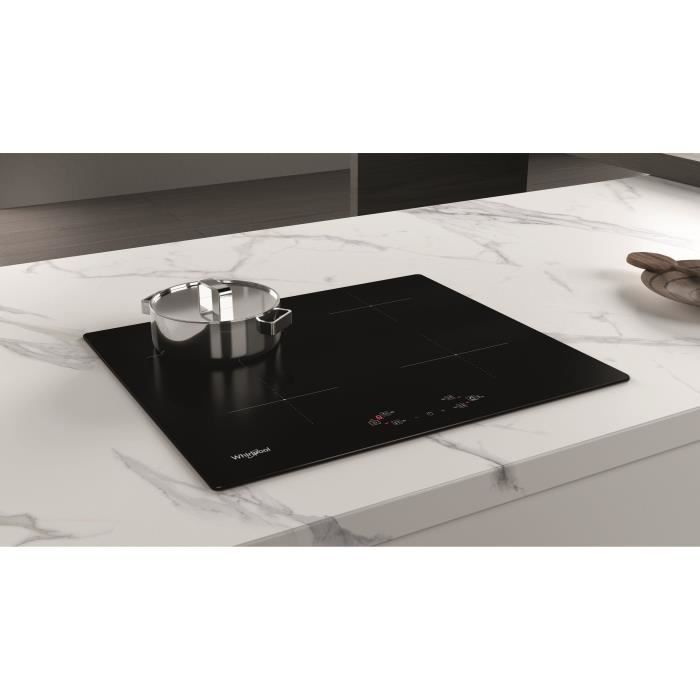 Plaque induction - WHIRLPOOL - WSQ2160NE - 4 foyers/boosters - 7200 W - Largeur 60 cm