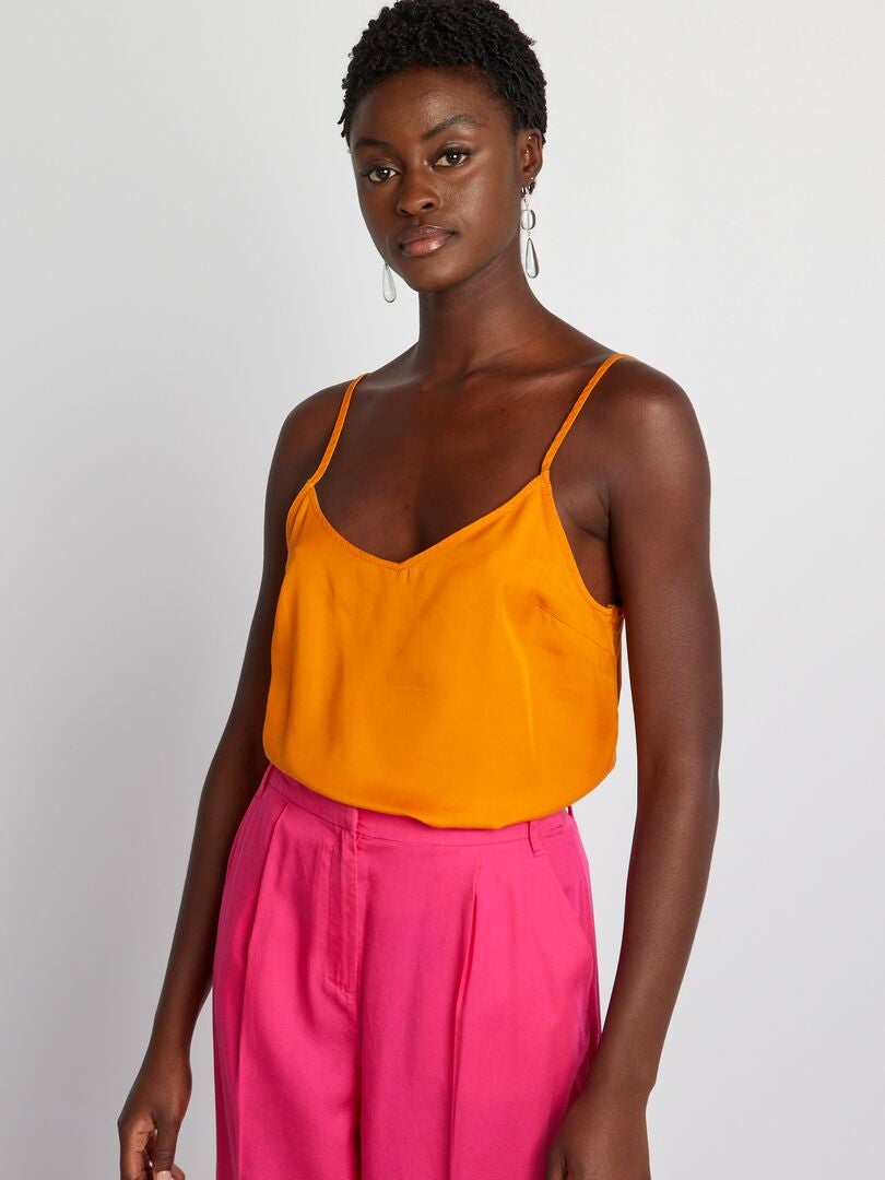 Spaghetti Strap Top - ORANJE