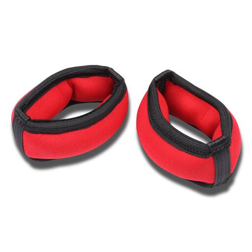 Viktade neoprenarmband med indigofärgad metallfyllning 2*0,1 kg