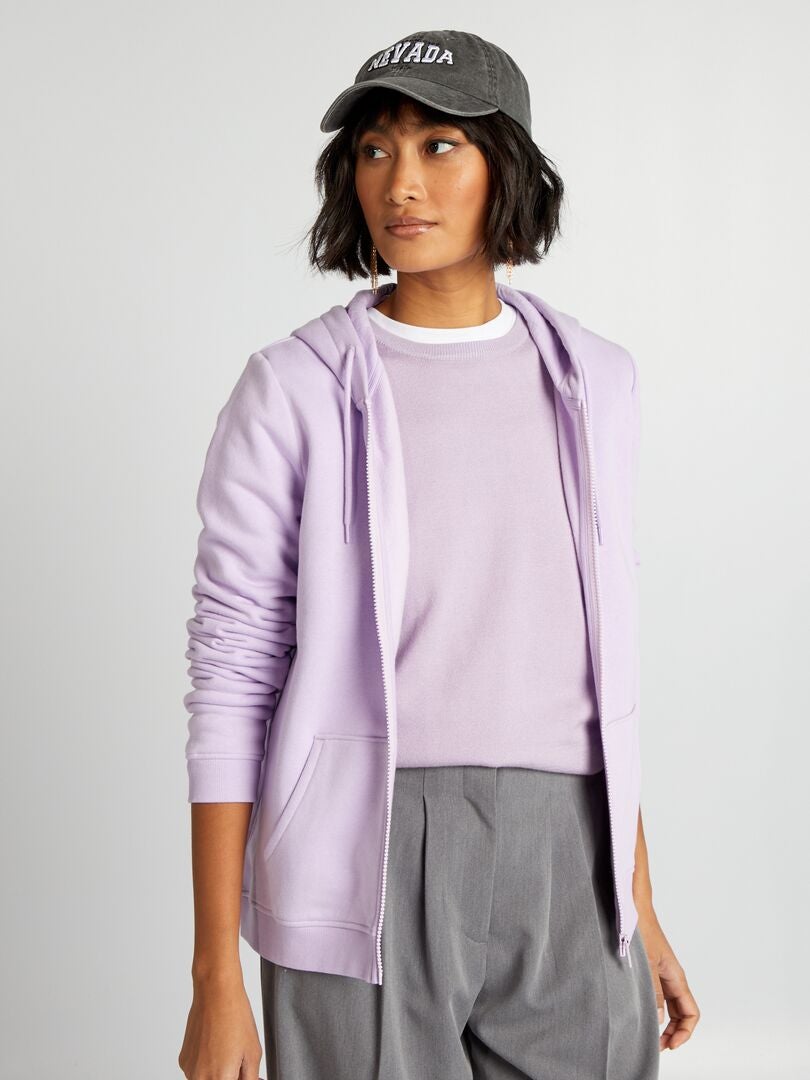 Sudadera con cremallera - MORADA