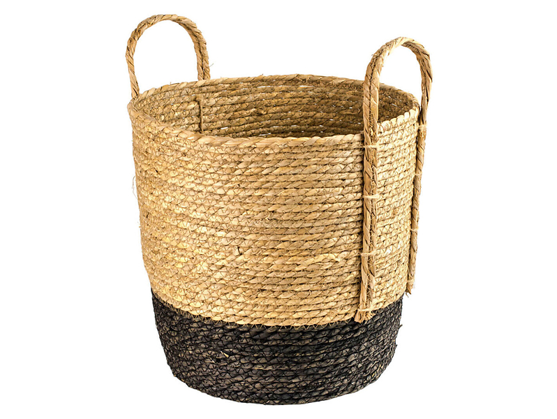 Kosz pleciony naturalny z uszami L 31 cm