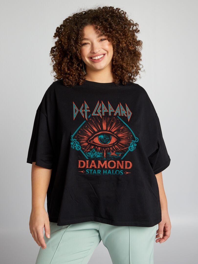 Camiseta Led Zeppelin de gola redonda - Preta