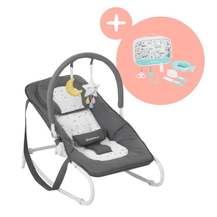 Badabulle Easy Moonlight Baby Bouncer - Play Arch + FREE Plouf Care Kit
