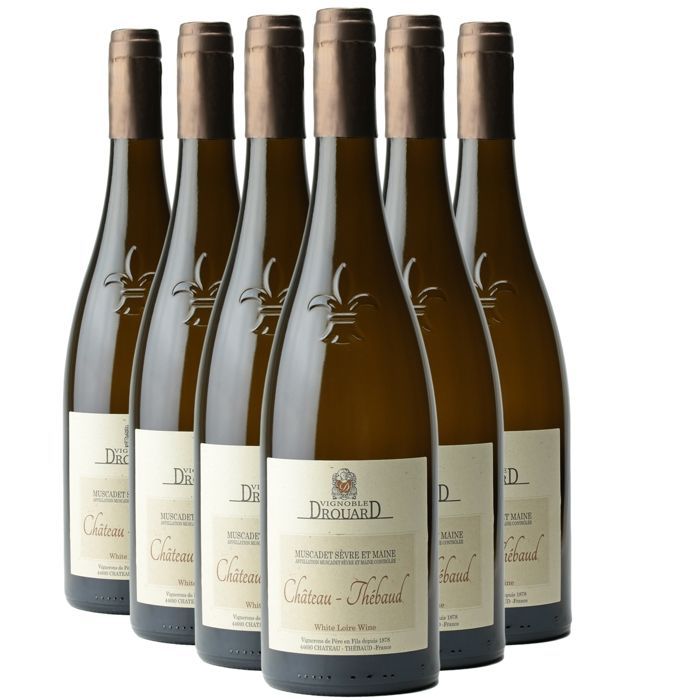 Drouard Vineyard Muscadet Sèvre et Maine Château Thebaud 2022 - Vino Blanco del Valle del Loira (6x75cl)