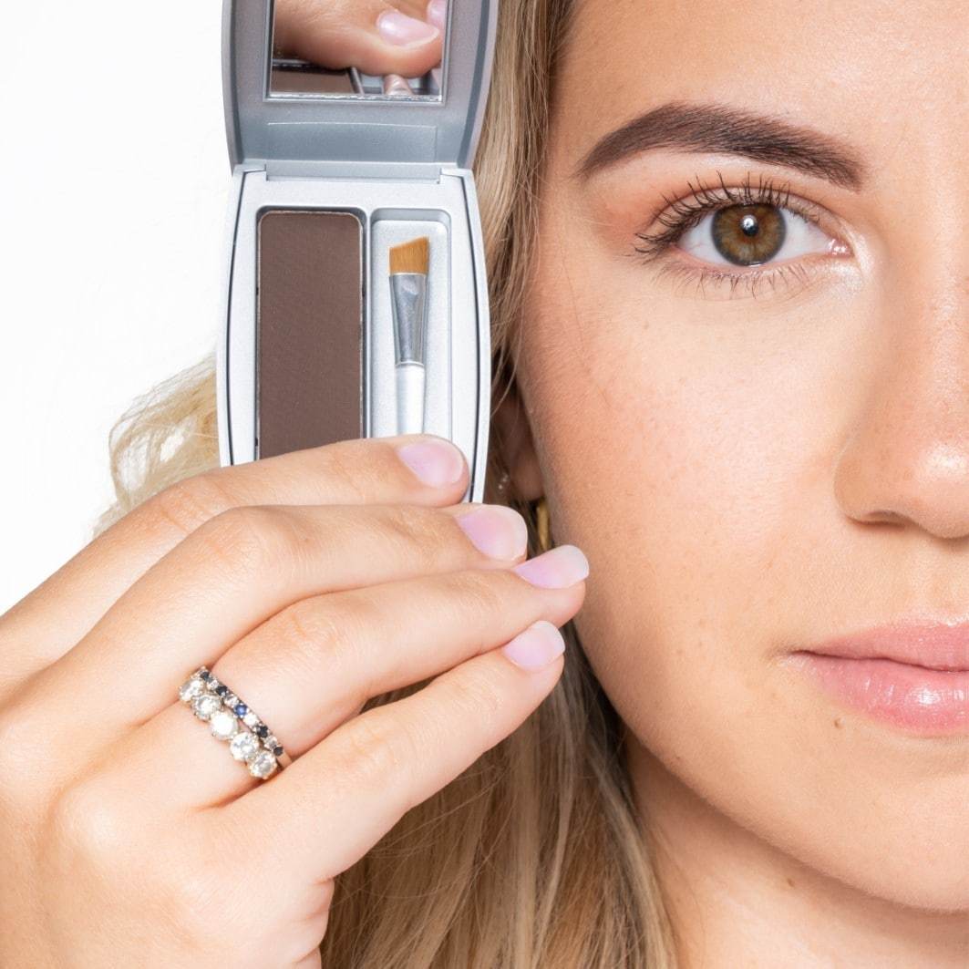 Herome Cosmetics uzacu pūderis (kompaktais pūderis) gandrīz melns - 1 gab.