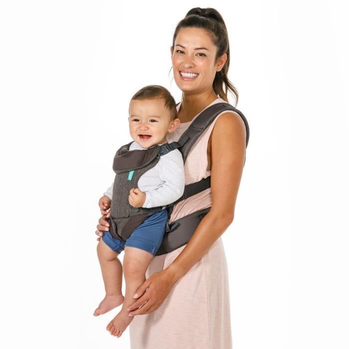 INFANTINO Flip Ergonomic 4-in-1 Baby Carrier, Grey - Ergonomic Flip 4-in-1 - Polyester - From 3.6 to 14.5 kg
