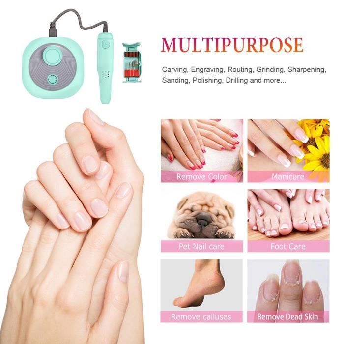 UMIWE Electric Nail Polishing Machine Manicure Pedicure Nail Polishing Nail Art Sander White