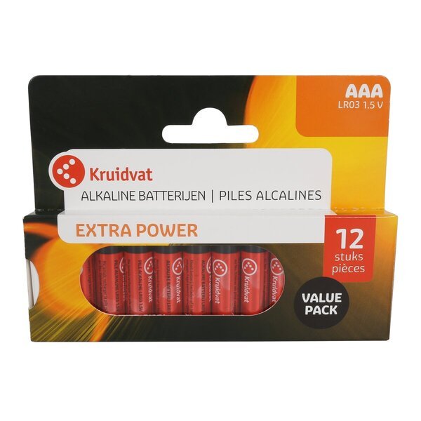 Kruidvat alkalne AAA baterije<br>12 kosov