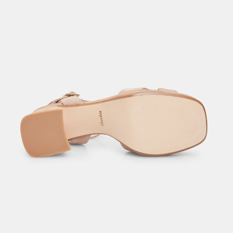 BATA damsandal i mocka med 7 cm klack och 1 cm platå