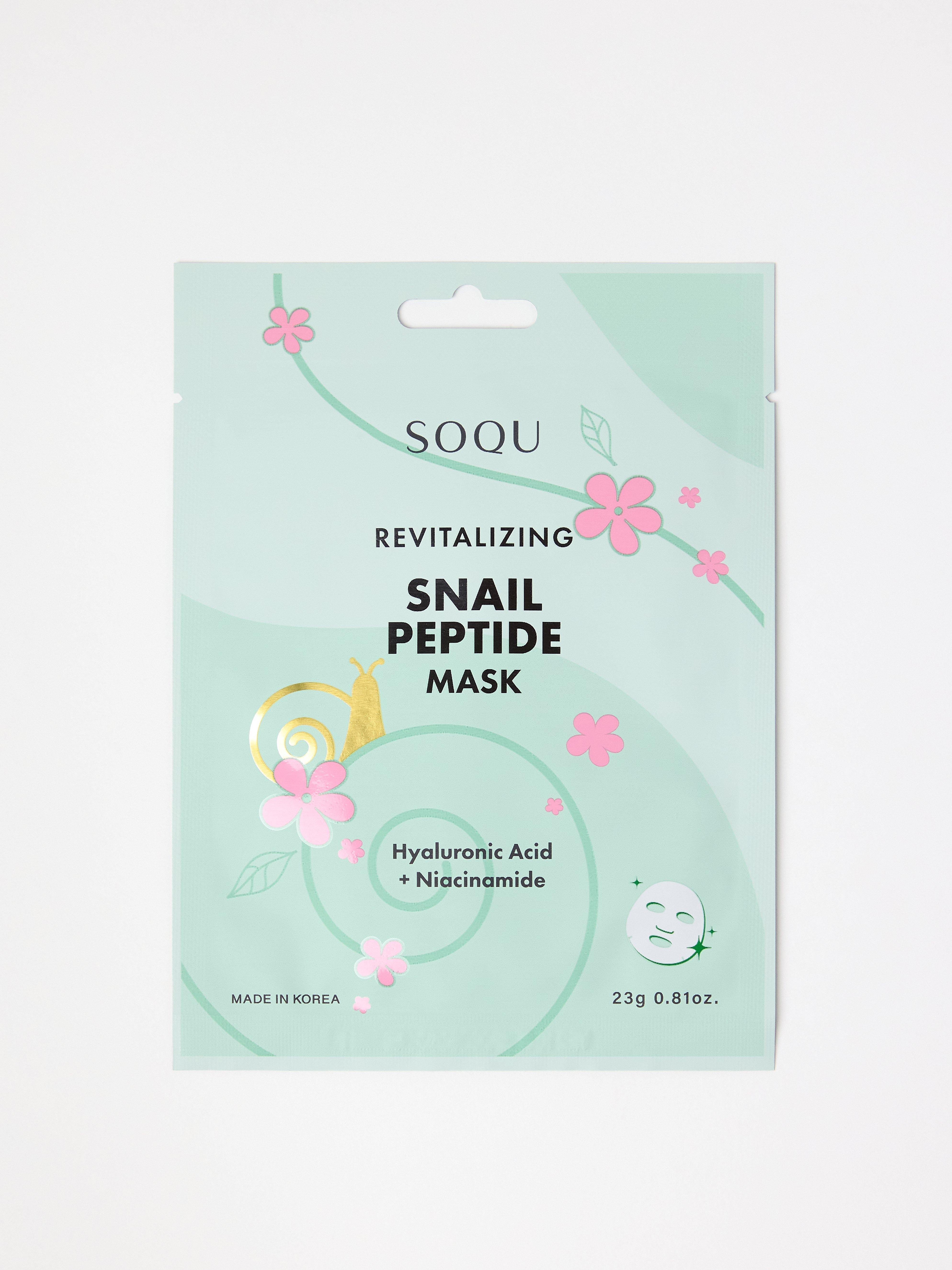 SOQU Snail Peptide Sheet Mask Uten farge