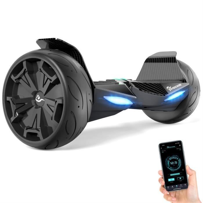 EVERCROSS Hoverboard  Gyropode 8.5 pouces Tout Terrain Noir autoéquilibre self-balancing Lumière LED Bluetooth avec APP pour Enfant