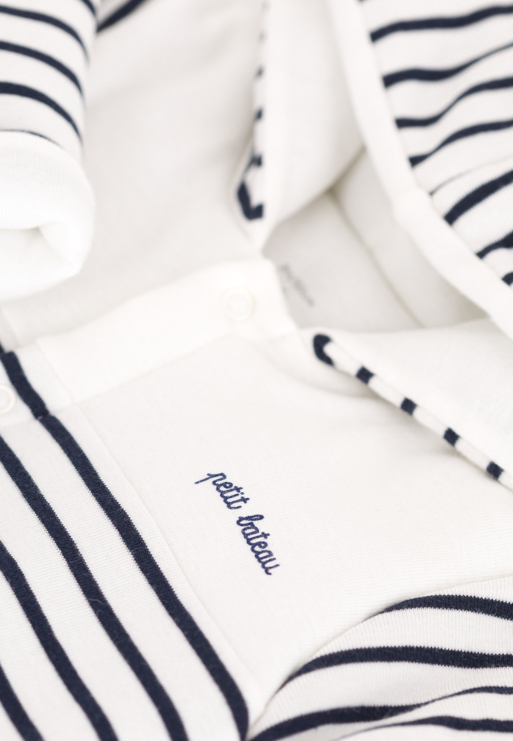 Petit Bateau BABY BANK UNISEX LANGE JUMPSUIT - Slaappak - marshmallow/rokend