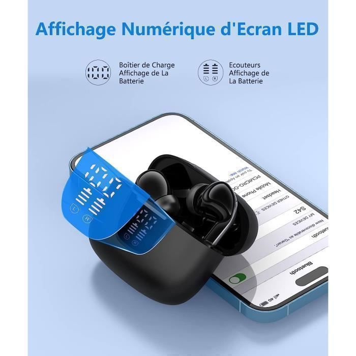 Écouteurs Sans Fil - RIWILL - Bluetooth 5.3 - Réduction de Bruit - 40H Autonomie - IP67
