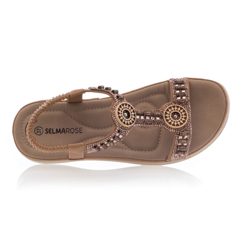 Sandali da donna marroni / Scarpe aperte in punta
