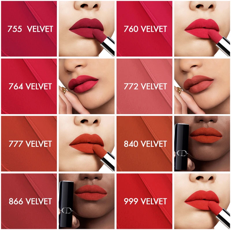 DIOR Rouge Dior ilgai išliekantys lūpų dažai, daugkartinio naudojimo buteliukas