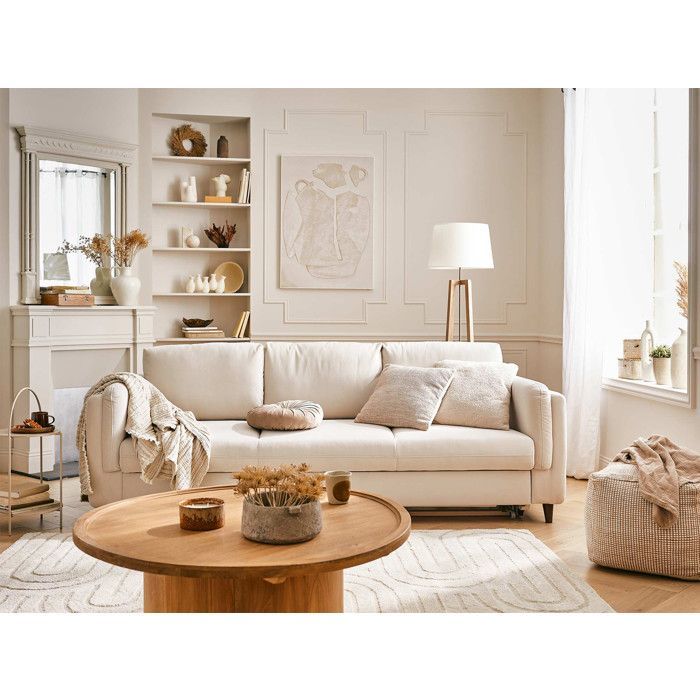 Brooke - Sofá cama de 3 plazas - en terciopelo - Beige