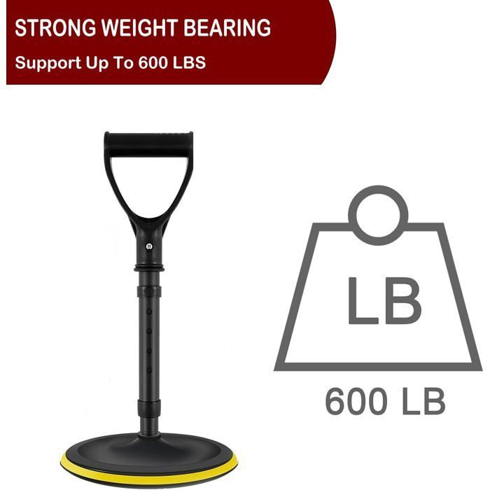 Ayuda de movilidad ajustable - DOK - Altura ajustable de 40 a 51 cm - Base antideslizante de 18 cm - Mango cómodo