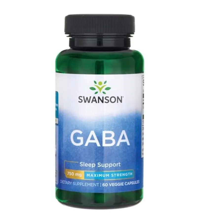Swanson GABA Forte Kwas gamma aminomasłowy 750 mg Kapsułki