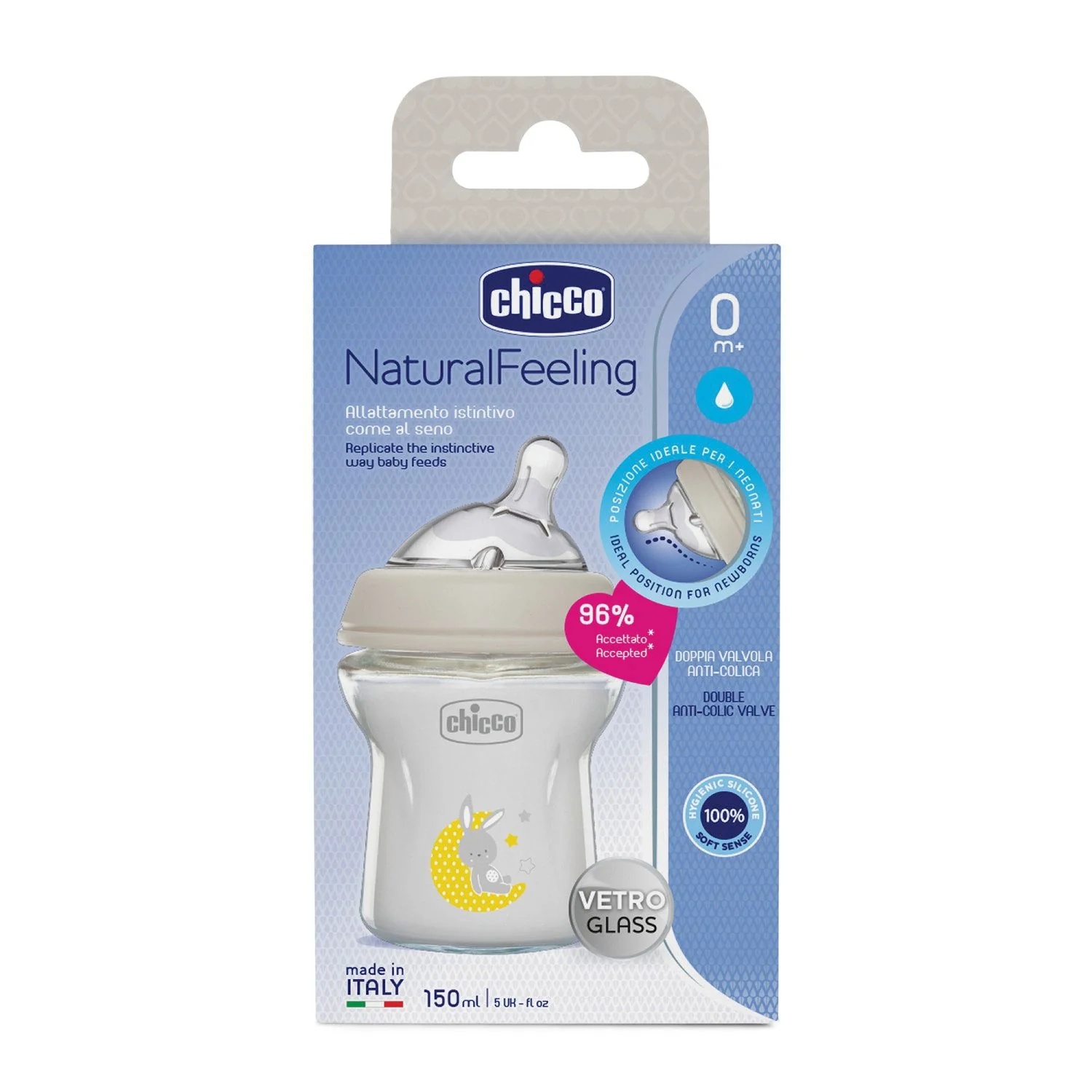 CHICCO Biberon en verre Chicco Original Touch unisexe 0 mois+ 150 ml