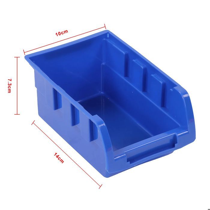 Estante para herramientas con cajas de almacenamiento, 30 contenedores, estante de pared modular y extensible, 64x41cm