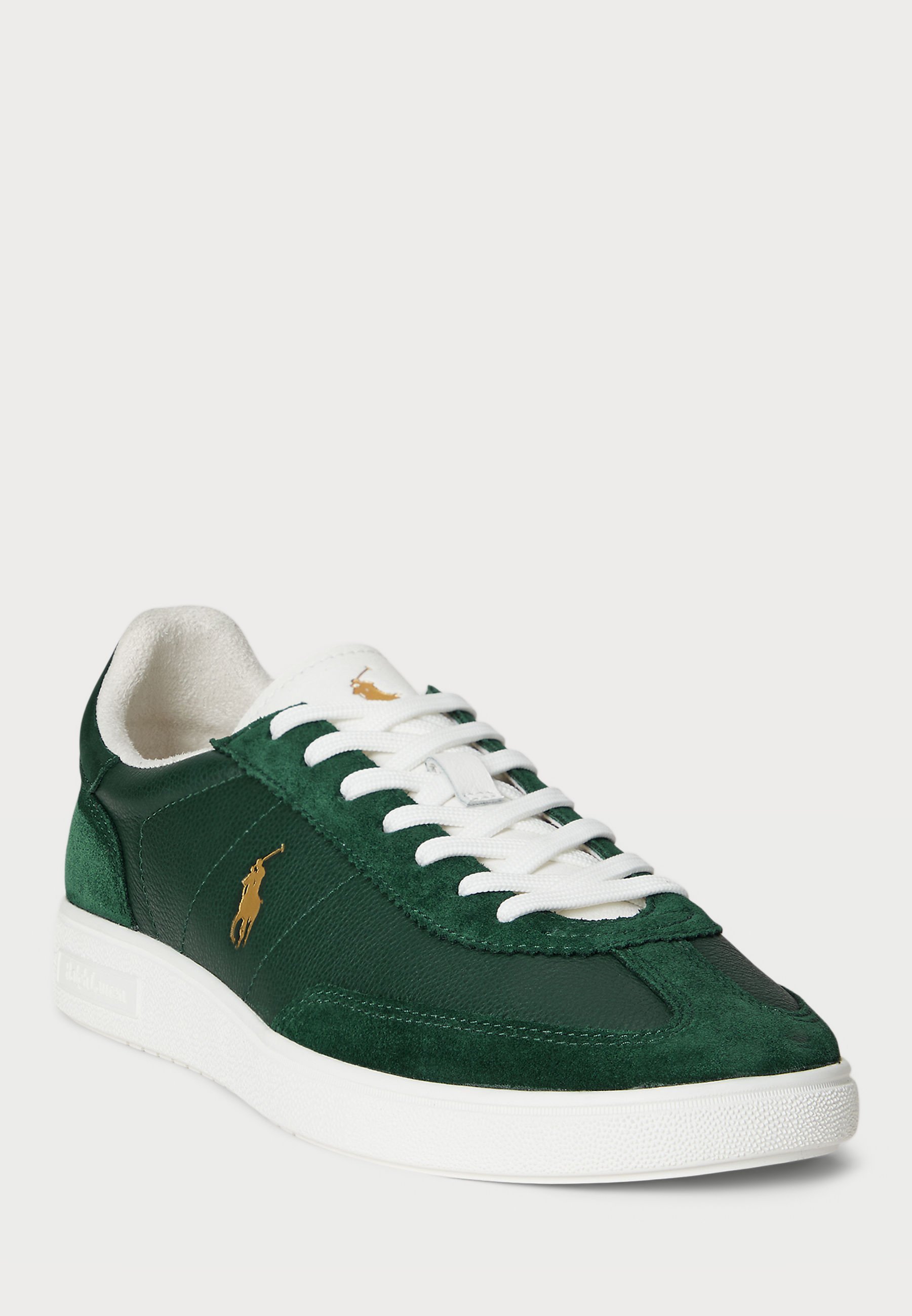 Polo Ralph Lauren BEDFORD LEATHER-SUEDE SNEAKER UNISEX - Vabaajajalatsid - roheline/valge