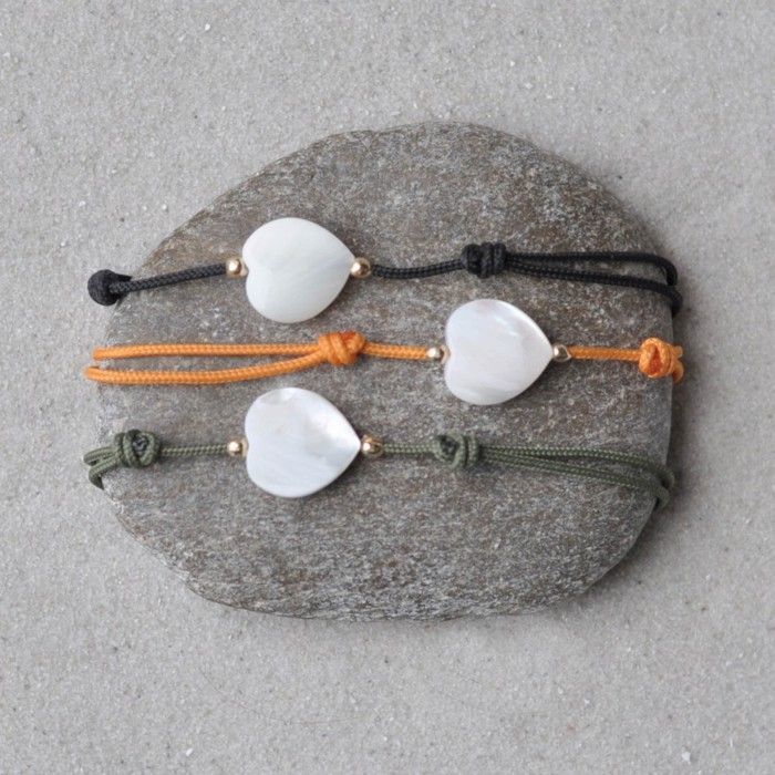 LES POULETTES BIJOUX - Bracelet Petit Coeur de Nacre - Classics