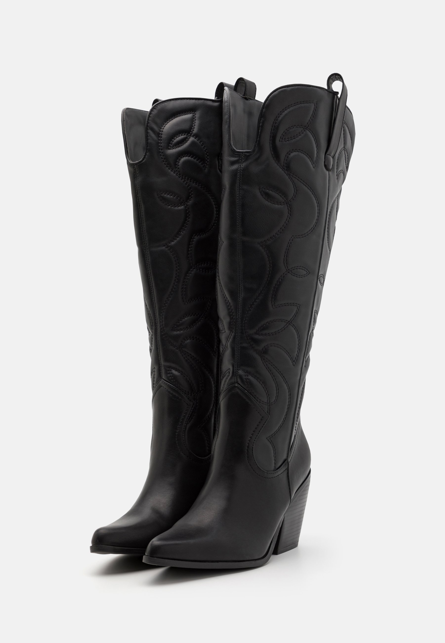 Even&Odd Wide Fit Cowboy/Biker laarzen - zwart