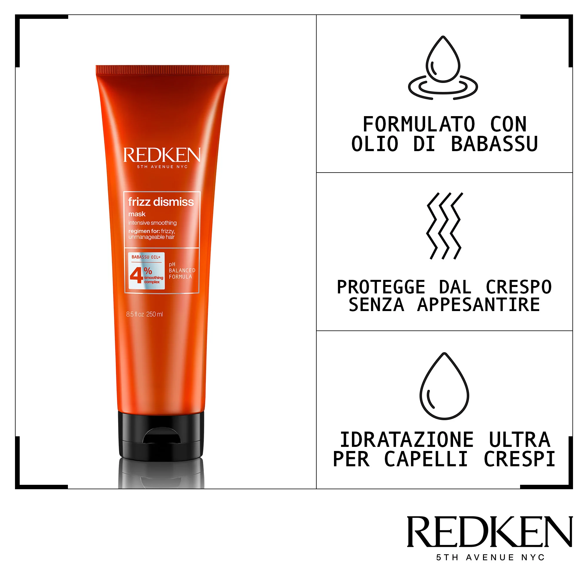 Frizz Dismiss Mask - Maschera Disciplinante/Anticrespo Capelli