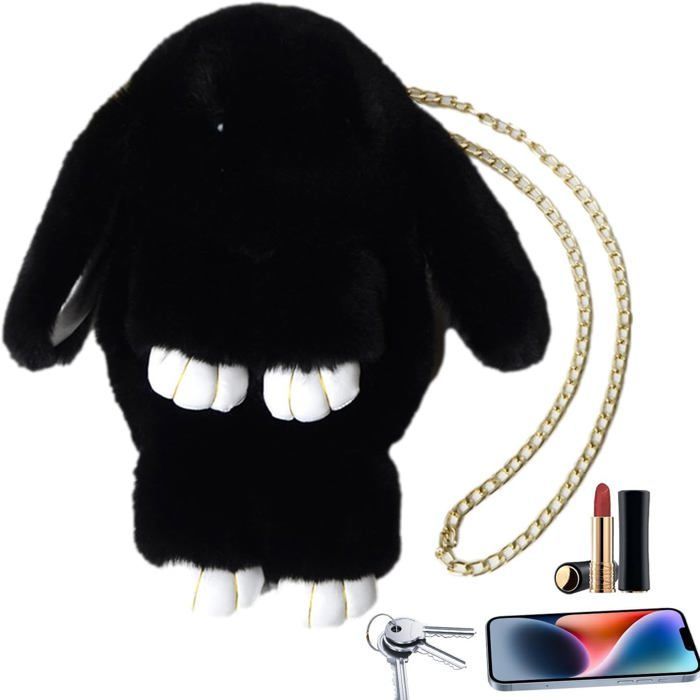 Sac à bandoulière mignon,sac en peluche pour enfants,sac animal en cartoon,sac à main lapin en peluche pour filles PZCC