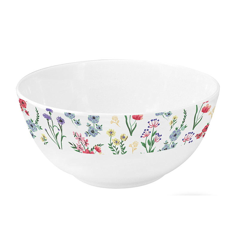 Cuisine salladsskål ø 25 cm melamin blomsteräng