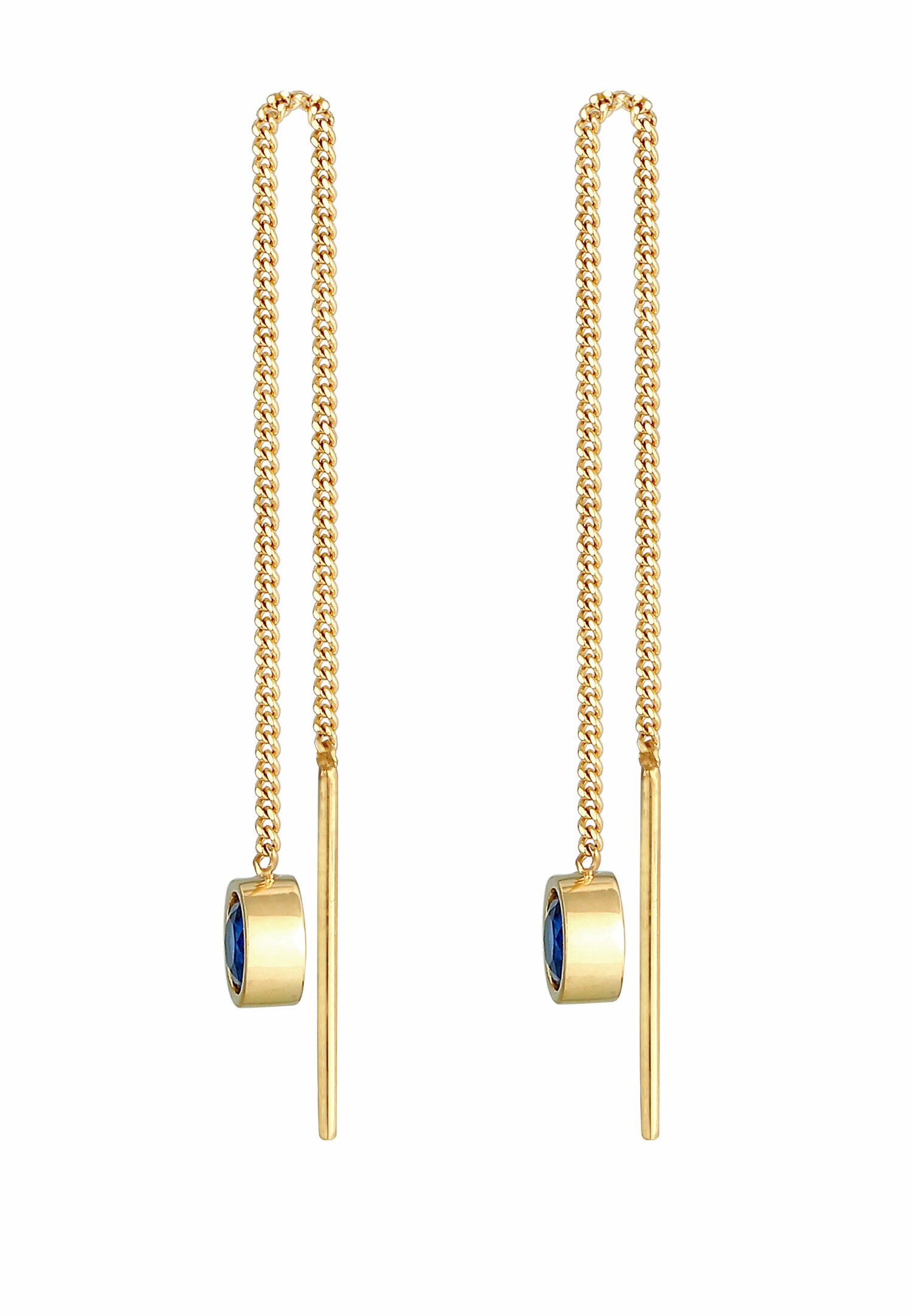 Elli Les dames suivent la tendance élégante avec un saphir synthétique en plaqué or en argent sterling 925