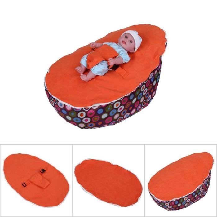 Pouf bébé Bean Bag Base Snuggle Bags - Fafeicy - Orange - PVC, polyester suède - 65 x 55 x 40 cm