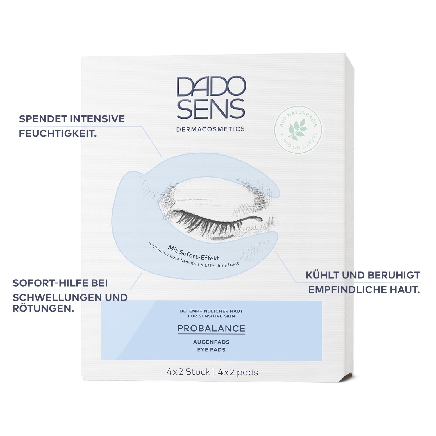 DADO SENS Dermacosmetics paakių pagalvėlės PRO BALANCE PROBALANCE paakių pagalvėlės 4 x 2 pagalvėlės - 4 vnt.