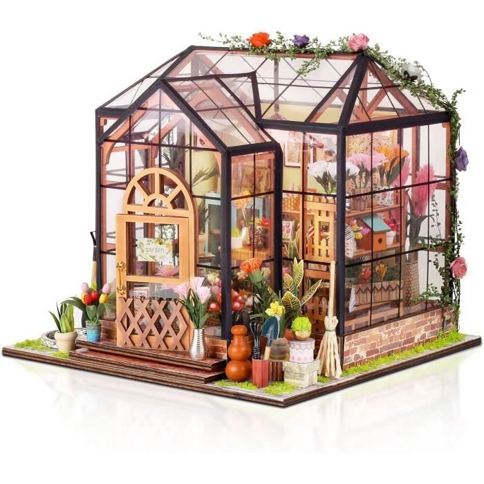 Kit de Maison de Poupes Miniatures DIY en Bois - - Fleurie - Adulte - Mixte PZCC