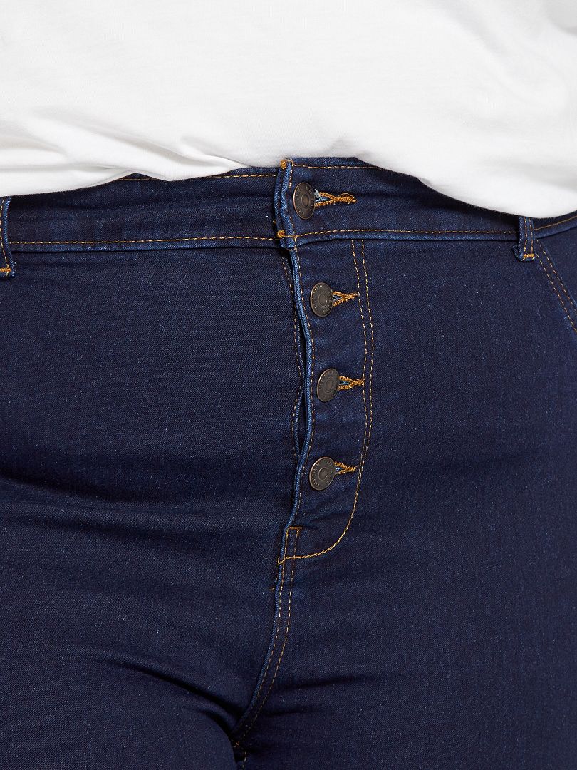 Pantalones vaqueros ajustados de talle alto ecológicos - azul