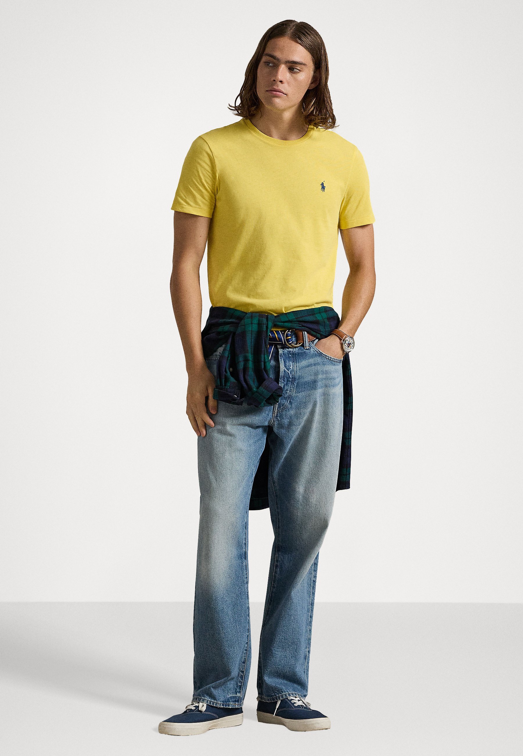 Polo Ralph Lauren CUSTOM SLIM FIT JERSEY CREWNECK T-SHIRT - Basic T-shirt - collegegeel