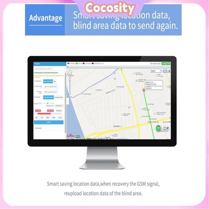 Localizzatore GPS Cocosity TK100 per auto, camion, moto, localizzatore GPS, tracker GSM/GPRS, simulatore di sistema di localizzazione in tempo reale per motociclette
