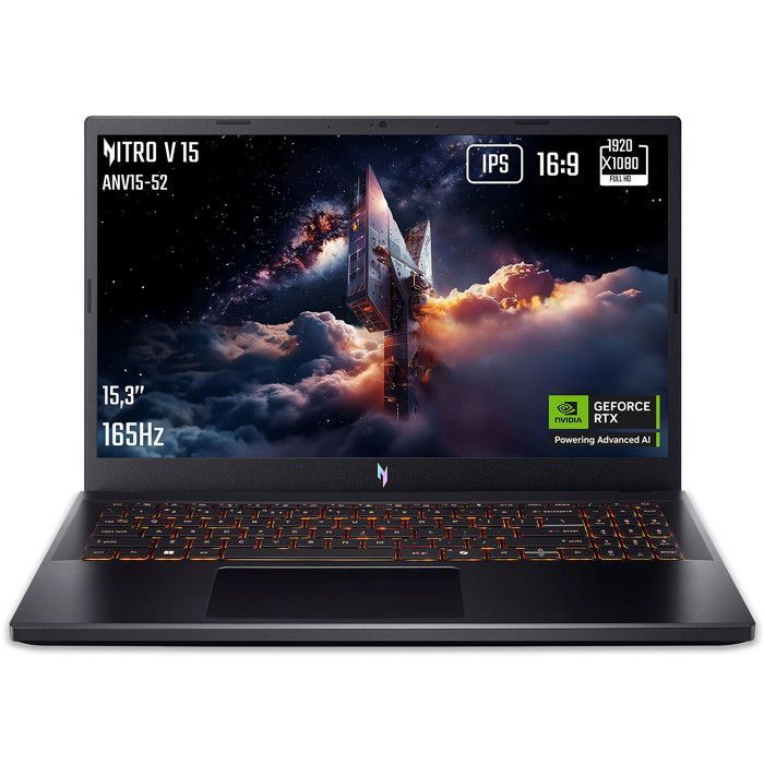 PC Portable Gamer - ACER - Nitro V 15 ANV15-42-R8LF - AMD Ryzen 5 - NVIDIA GeForce RTX 4050 - 16 Go DDR5