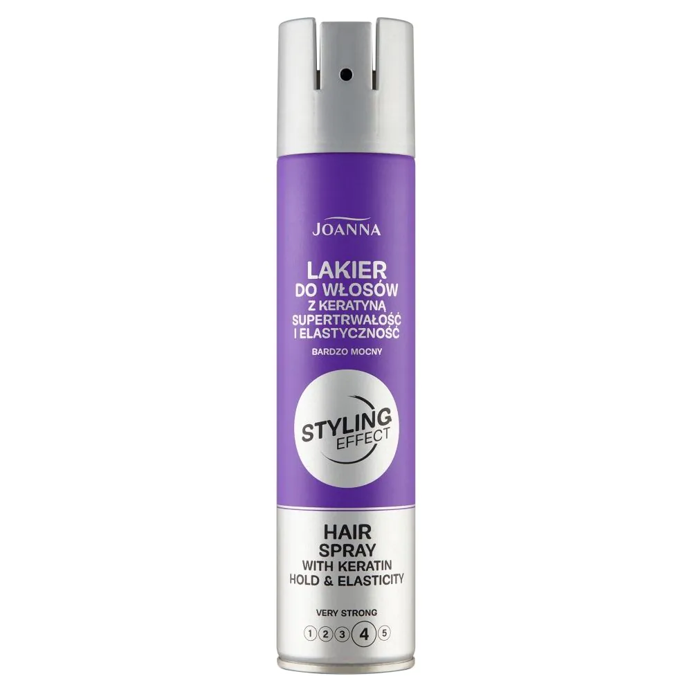 Joanna Styling Effect Very Strong - Lakier do włosów z keratyną, bardzo mocny 250 ml