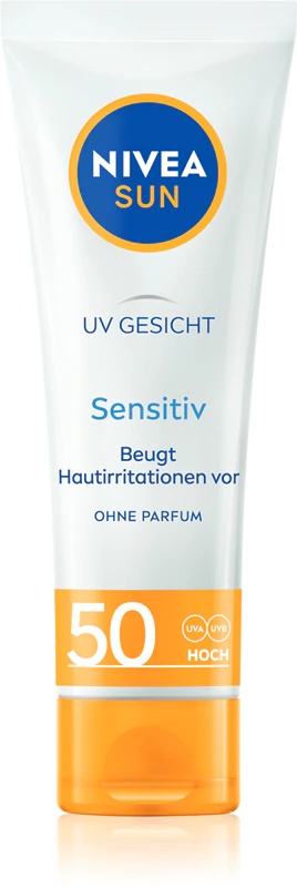 NIVEA SUN Sensitive aizsargājošs sejas krēms jutīgai ādai